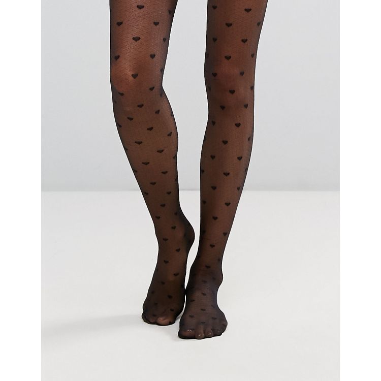 Women's Stockings, Love Printing, Hollow Mesh Design, High Elasticity,  Slimming Black Tights 