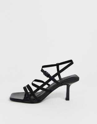 black strappy heels asos