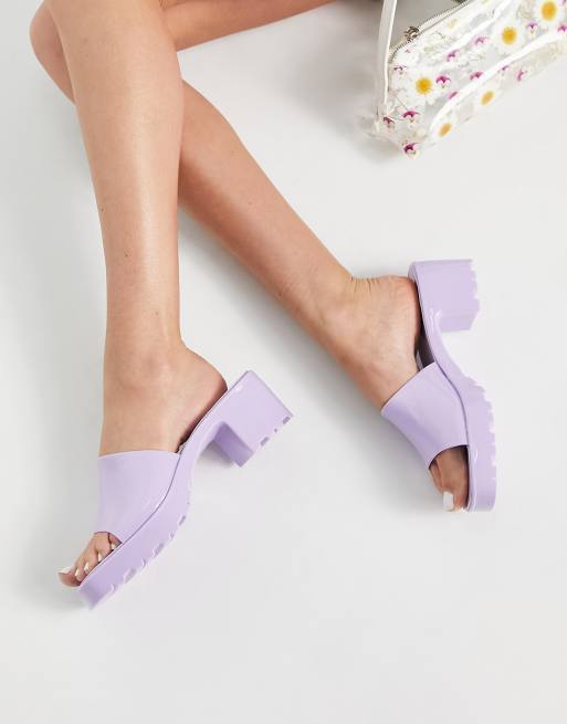 Jelly Heeled Mules