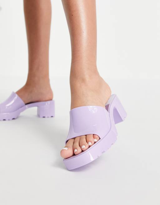 Jelly Heeled Mules