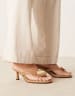 ASOS DESIGN cocoon sleeve collarless blazer in buttercream - part of a set