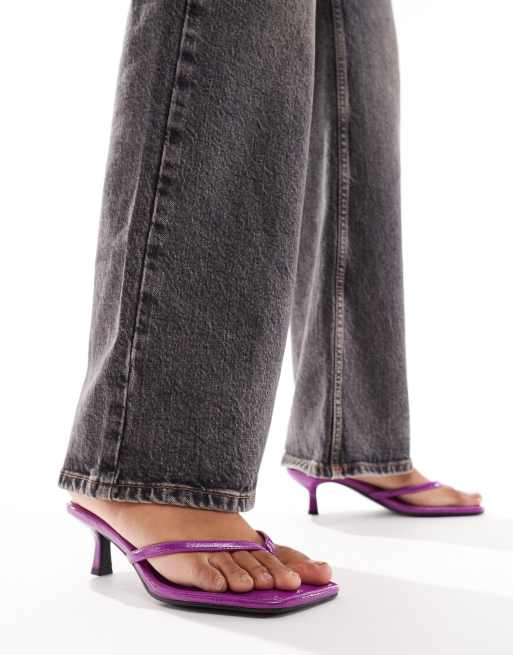 ASOS DESIGN - Heatwave - Sandales à petit talon et entre-doigts - Violet, 4 de 4