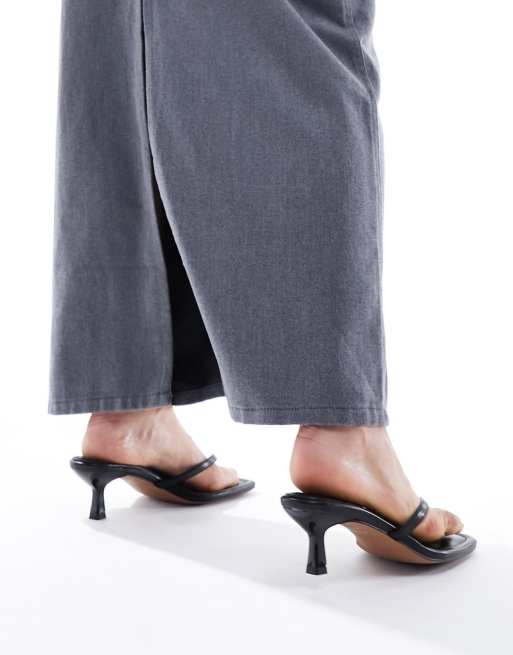 Asos black kitten heels online