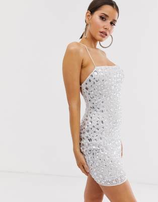 asos embellished mini dress