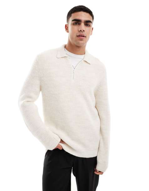 Men's sweaters with hot sale half zipper