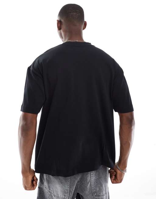 ASOS DESIGN heavyweight 2 pack oversized t-shirts in black 