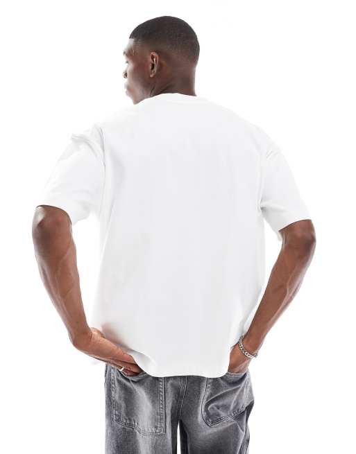 ASOS DESIGN heavyweight 2 pack oversized t-shirts in white 