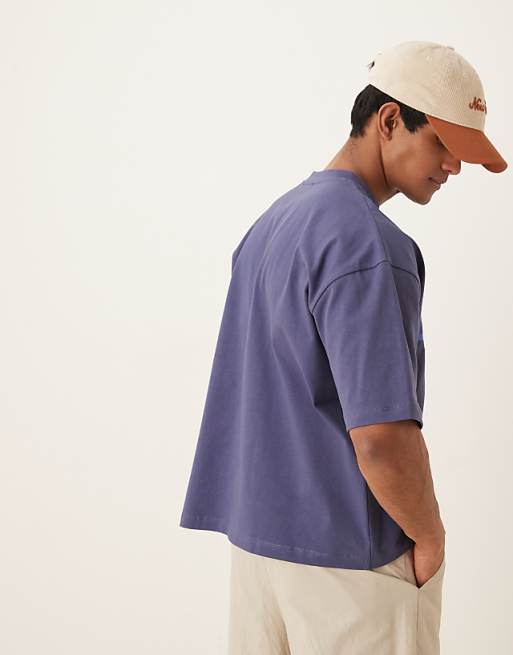 ASOS DESIGN heavyweight 240g oversized boxy t-shirt with ASOS DESIGN heavyweight 240g oversized boxy t-shirt with