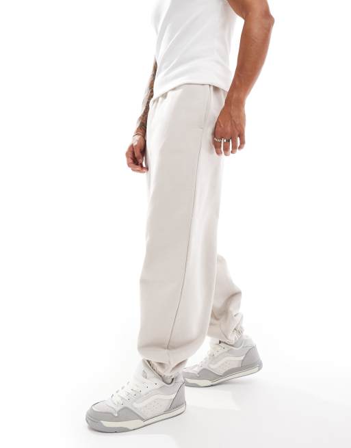 ASOS DESIGN heavyweight balloon fit jogger in sand