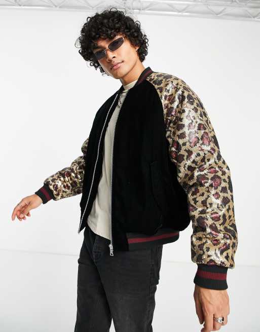 Asos sequin bomber on sale jacket