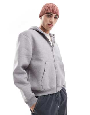 ASOS DESIGN ASOS DESIGN heavyweight boxy oversized scuba hoodie in grey marl