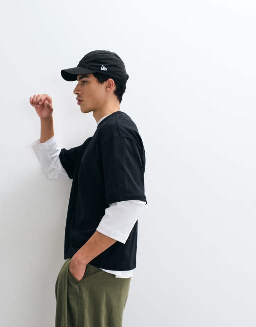 ASOS DESIGN heavyweight boxy oversized t-shirt in black, 3 of 5