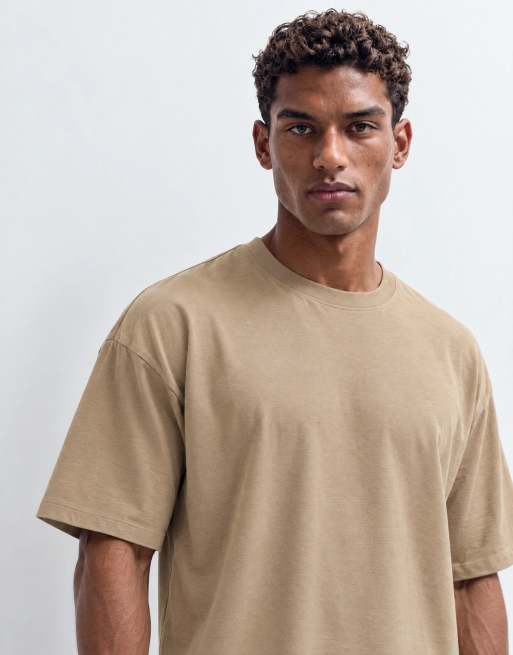 ASOS DESIGN heavyweight boxy oversized t-shirt in brown, 10 of 10