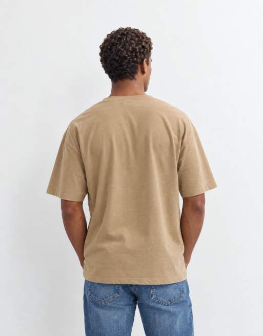ASOS DESIGN heavyweight boxy oversized t-shirt in brown, 7 of 10
