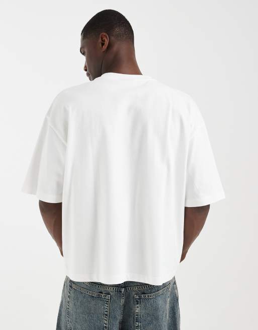 ASOS DESIGN heavyweight boxy oversized T-shirt in cream, 4 of 5