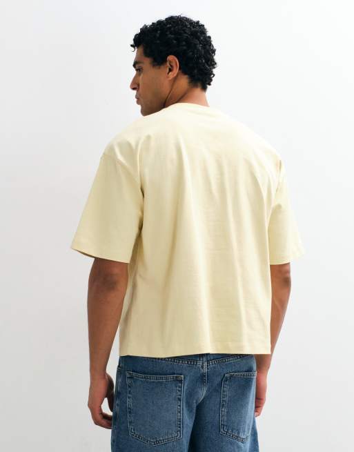 ASOS DESIGN heavyweight boxy oversized t-shirt in yellow, 5 of 5
