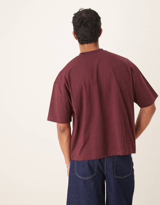 Adeline Asymmetric Fringe Sueded Top - Burgundy | JW PEI
