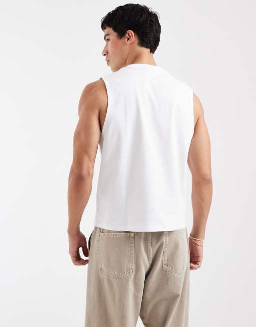 ASOS DESIGN heavyweight boxy oversized tank in white, 5 of 5