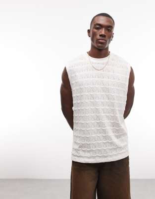 Asos Design Heavyweight Boxy Tank In White