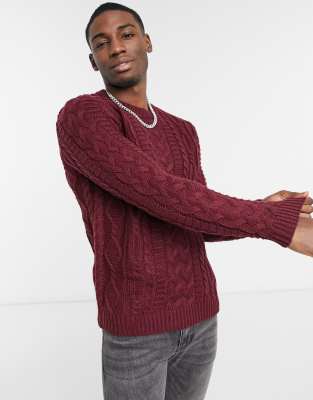 burgundy crew neck jumper