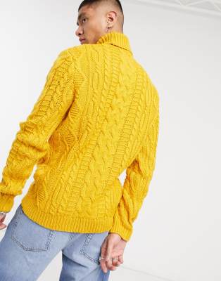 mustard roll neck jumper