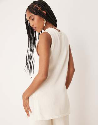 Asos Design Heavyweight Clean Knit Longline Tank Top