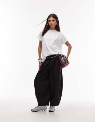 Asos Design Heavyweight Cotton 80s Roll Sleeve Hem Mensy Tee In White