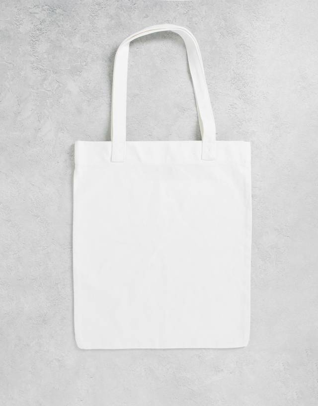 ASOS DESIGN heavyweight cotton tote bag in ecru - CREAM