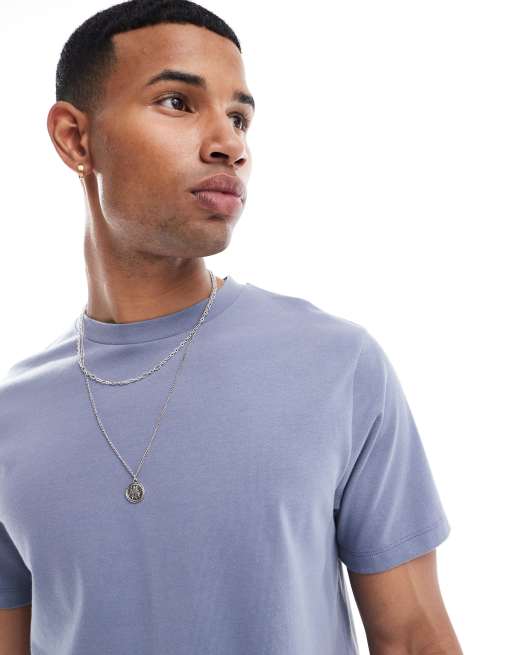 ASOS DESIGN heavyweight crew neck t-shirt 240gsm in dark grey 