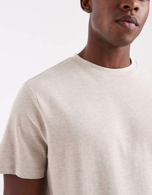 ASOS DESIGN heavyweight crew neck t-shirt in beige, 5 of 5