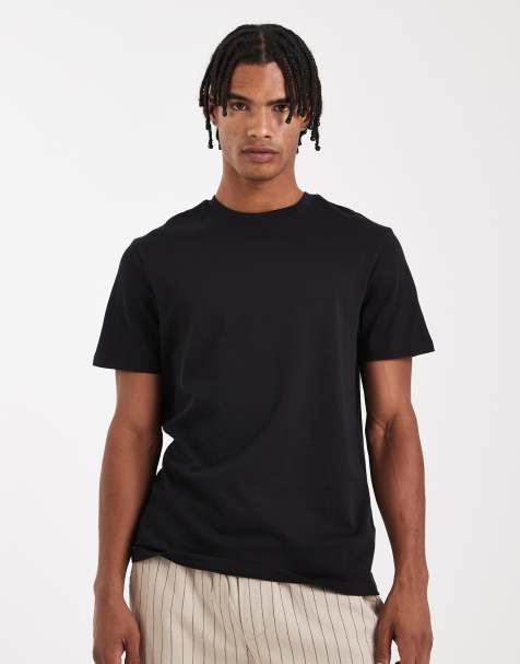ASOS DESIGN heavyweight crew neck t-shirt in black - view 1
