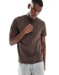 [ASOS DESIGN] ASOS DESIGN heavyweight crew neck t-shirt in brown 2XL Bracken