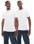 [ASOS DESIGN] ASOS DESIGN heavyweight crew neck t-shirt in white 2XL WHITE