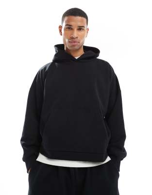 ASOS DESIGN heavyweight dropped shoulder hoodie in black ASOS