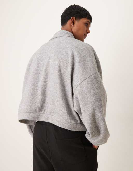 Cropped funnel neck fashion jumper