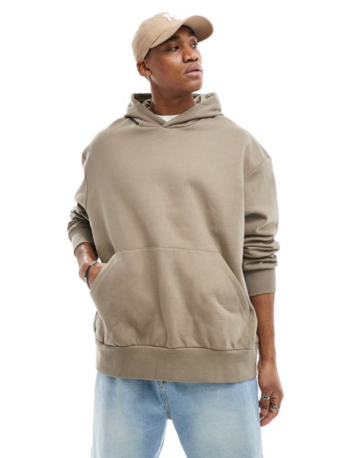 FhyzicsShops DESIGN heavyweight extreme oversized hoodie in brown