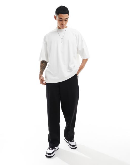 FhyzicsShops DESIGN heavyweight extreme oversized t-shirt in white