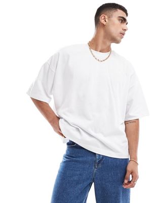 heavyweight extreme oversized t-shirt in white