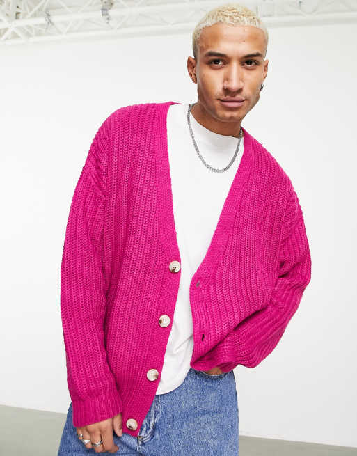 Pink hotsell cardigan asos