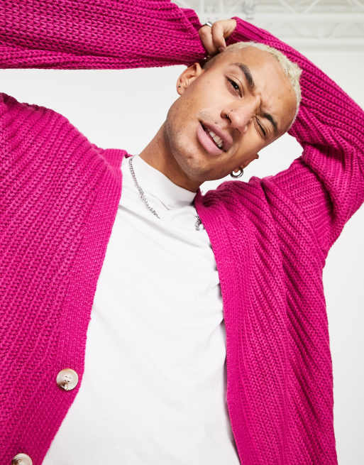 Asos pink cardigan best sale