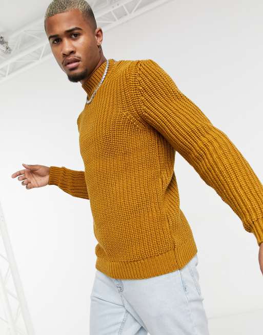 Mustard shop ribbed jumper