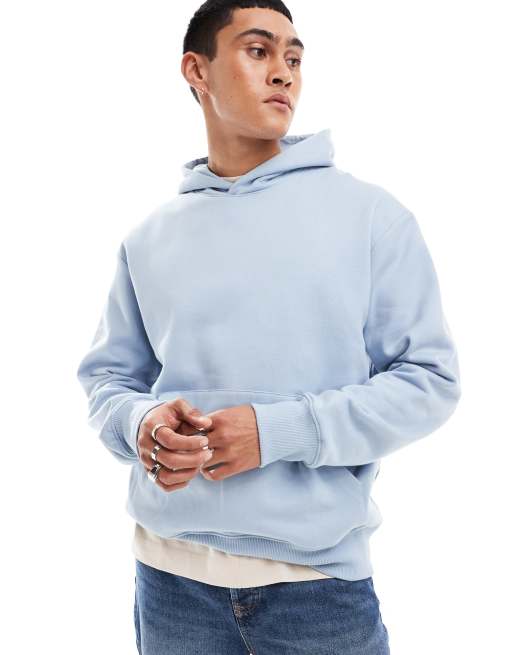 ASOS DESIGN heavyweight hoodie in blue | ASOS