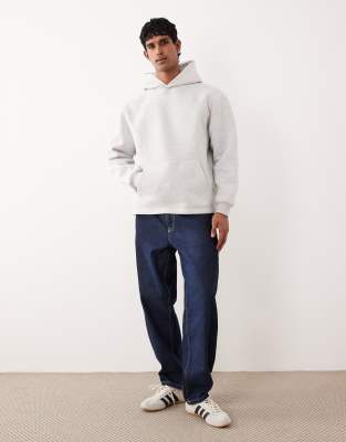 Asos Design Heavyweight Hoodie In Gray