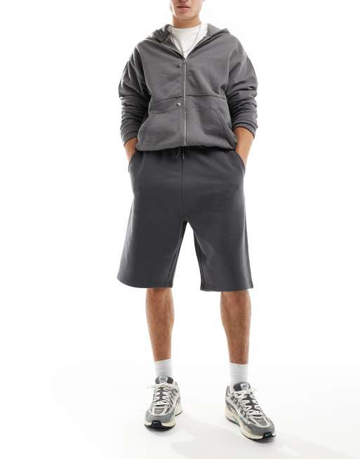 ASOS DESIGN heavyweight jorts in gray