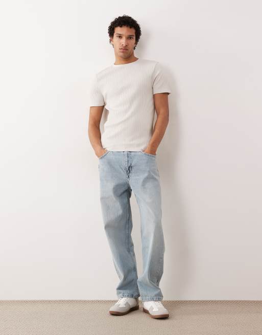 ASOS DESIGN heavyweight muscle fit T-shirt in gray rib , 3 of 5