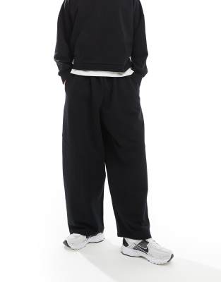 ASOS DESIGN wide leg trackies in black (part of a set)