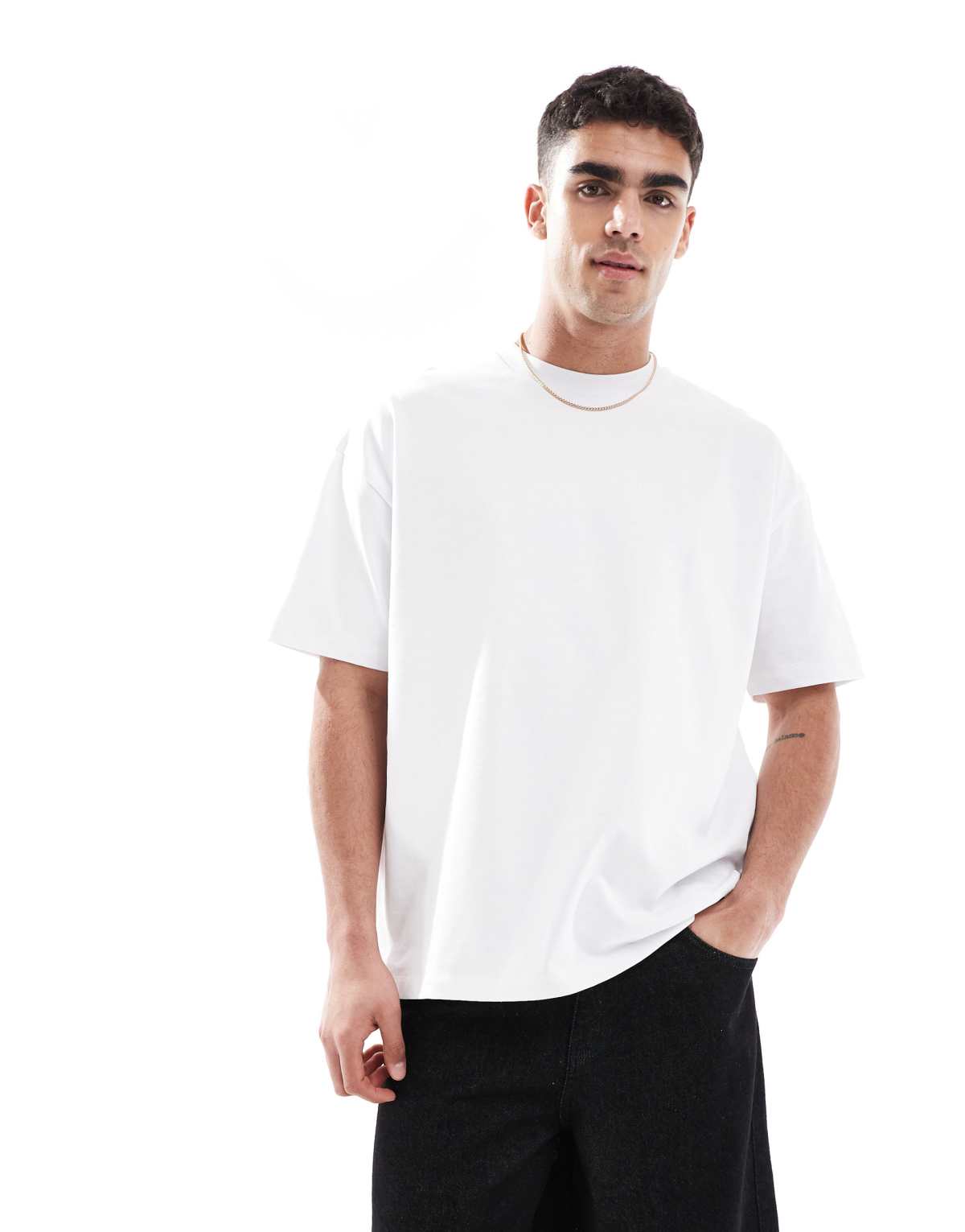 ASOS DESIGN heavyweight oversized boxy 240gsm in white
