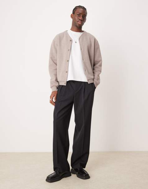 ASOS DESIGN heavyweight oversized boxy cardigan in brown - view 1