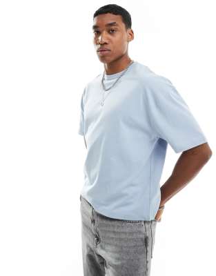 ASOS DESIGN heavyweight oversized boxy t-shirt 240gsm in blue