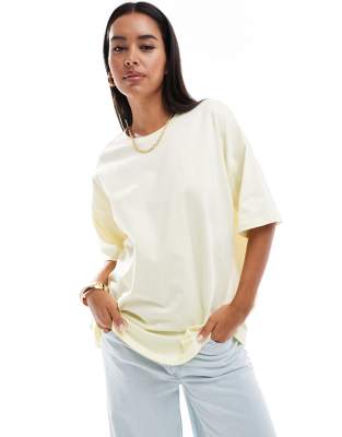 Shop ASOS DESIGN heavyweight oversized boxy t shirt in lemon yellow Online – Trendy & Affordable Fashion